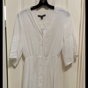 Saks fifth avenue white gauze dress